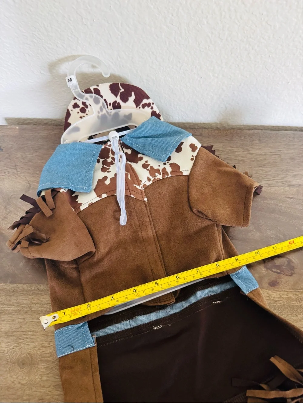 Cowboy Western Dog Halloween Dog Pet Costume Hat & Outfit Set M